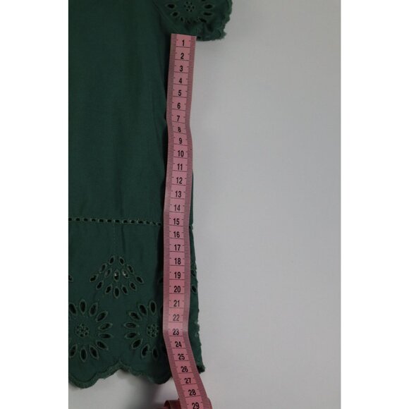Green Apple Eyelet Cotton Blouse‎ by GAP For Women Size Medium - Picture 8 of 15